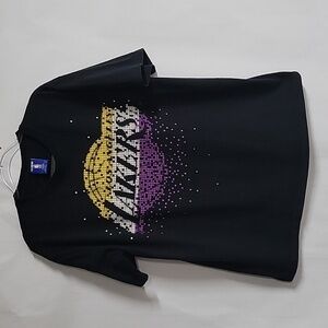 Los Angeles Lakers Men's Graphic Black T-Shirt, Short-Sleeved, Size XL